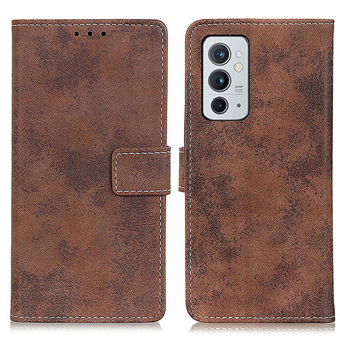 Funda de Cuero Cartera con Soporte Carcasa D05Y para OnePlus 9RT 5G Marron