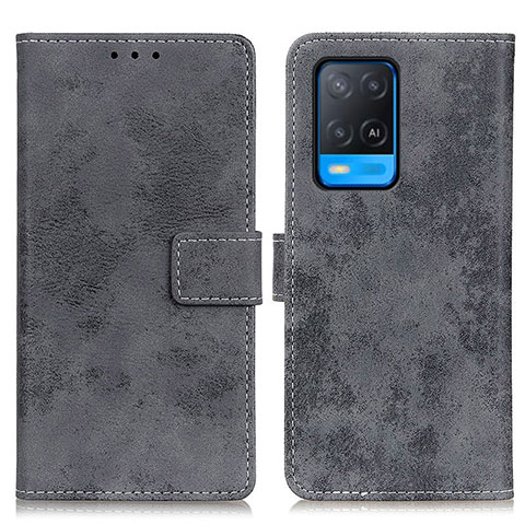 Funda de Cuero Cartera con Soporte Carcasa D05Y para Oppo A54 4G Gris