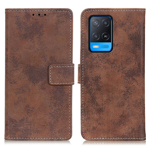 Funda de Cuero Cartera con Soporte Carcasa D05Y para Oppo A54 4G Marron