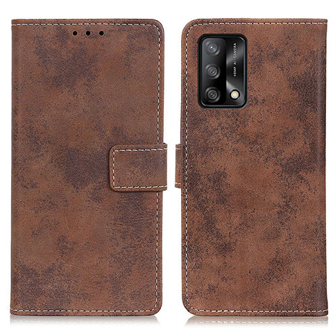 Funda de Cuero Cartera con Soporte Carcasa D05Y para Oppo A74 4G Marron