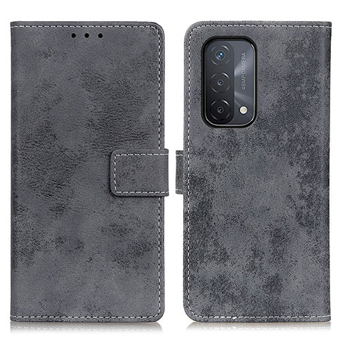 Funda de Cuero Cartera con Soporte Carcasa D05Y para Oppo A74 5G Gris