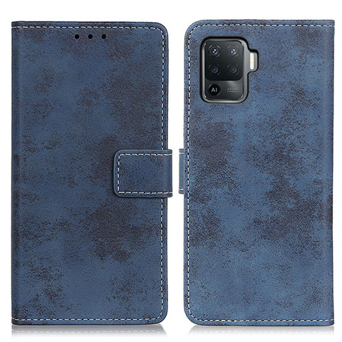 Funda de Cuero Cartera con Soporte Carcasa D05Y para Oppo A94 4G Azul