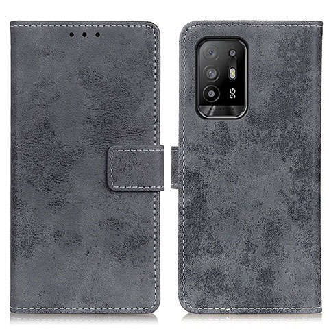 Funda de Cuero Cartera con Soporte Carcasa D05Y para Oppo A94 5G Gris