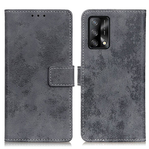 Funda de Cuero Cartera con Soporte Carcasa D05Y para Oppo F19 Gris