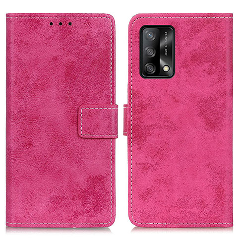 Funda de Cuero Cartera con Soporte Carcasa D05Y para Oppo F19s Rosa Roja