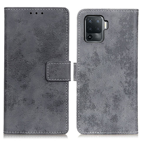 Funda de Cuero Cartera con Soporte Carcasa D05Y para Oppo Reno5 F Gris