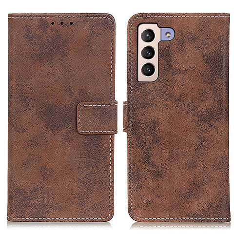 Funda de Cuero Cartera con Soporte Carcasa D05Y para Samsung Galaxy S21 5G Marron