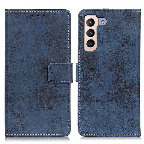 Funda de Cuero Cartera con Soporte Carcasa D05Y para Samsung Galaxy S21 Plus 5G Azul