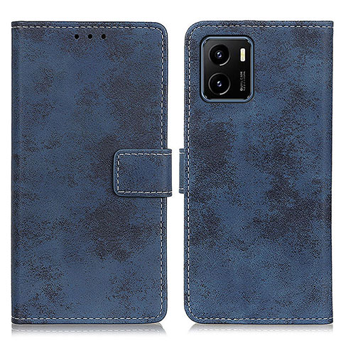 Funda de Cuero Cartera con Soporte Carcasa D05Y para Vivo Y01A Azul