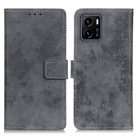 Funda de Cuero Cartera con Soporte Carcasa D05Y para Vivo Y10 t1 Gris