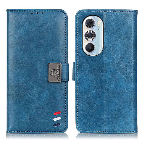 Funda de Cuero Cartera con Soporte Carcasa D06Y para Motorola Moto Edge 30 Pro 5G Azul