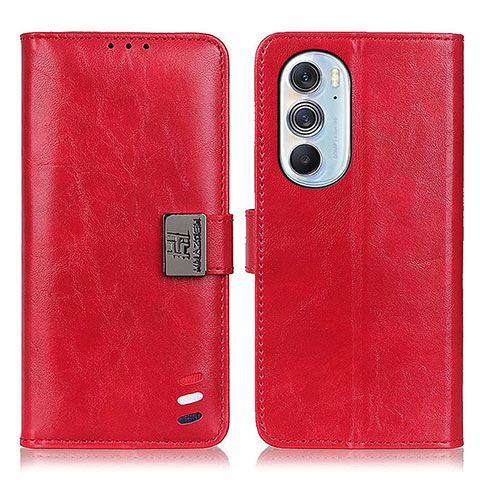 Funda de Cuero Cartera con Soporte Carcasa D06Y para Motorola Moto Edge 30 Pro 5G Rojo