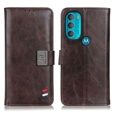 Funda de Cuero Cartera con Soporte Carcasa D06Y para Motorola Moto G71 5G Marron