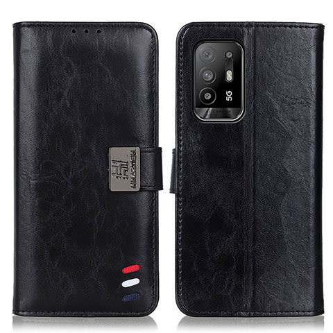 Funda de Cuero Cartera con Soporte Carcasa D06Y para Oppo F19 Pro+ Plus 5G Negro