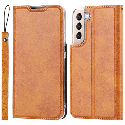 Funda de Cuero Cartera con Soporte Carcasa D07T para Samsung Galaxy S21 Plus 5G Marron