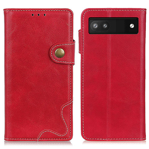 Funda de Cuero Cartera con Soporte Carcasa D07Y para Google Pixel 7a 5G Rojo