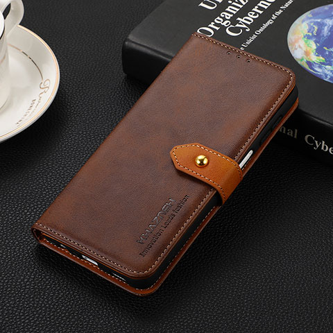 Funda de Cuero Cartera con Soporte Carcasa D07Y para Huawei Honor X9b 5G Marron