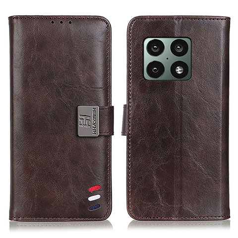 Funda de Cuero Cartera con Soporte Carcasa D07Y para OnePlus 10 Pro 5G Marron