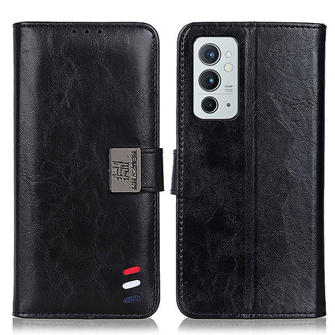 Funda de Cuero Cartera con Soporte Carcasa D07Y para OnePlus 9RT 5G Negro