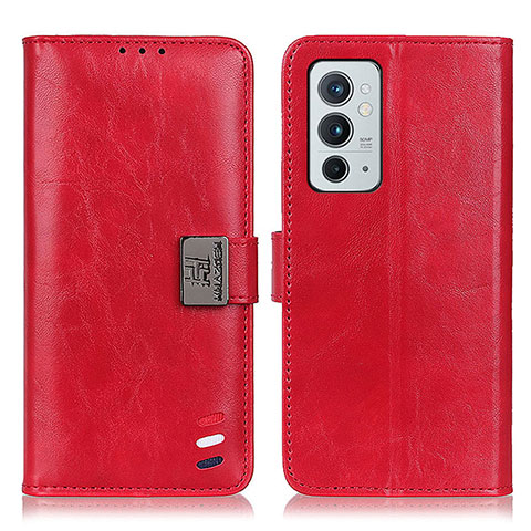 Funda de Cuero Cartera con Soporte Carcasa D07Y para OnePlus 9RT 5G Rojo