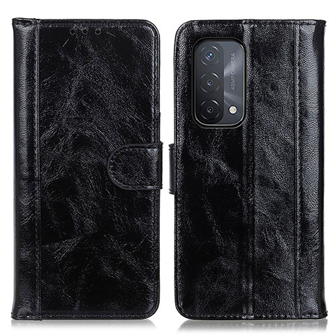 Funda de Cuero Cartera con Soporte Carcasa D07Y para Oppo A74 5G Negro