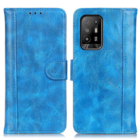 Funda de Cuero Cartera con Soporte Carcasa D07Y para Oppo A95 5G Azul Cielo