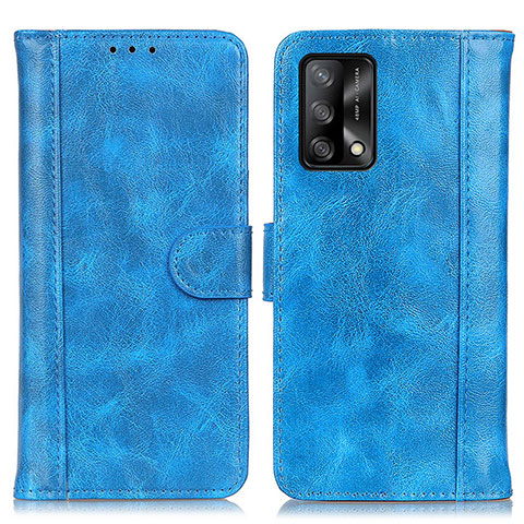 Funda de Cuero Cartera con Soporte Carcasa D07Y para Oppo F19 Azul Cielo