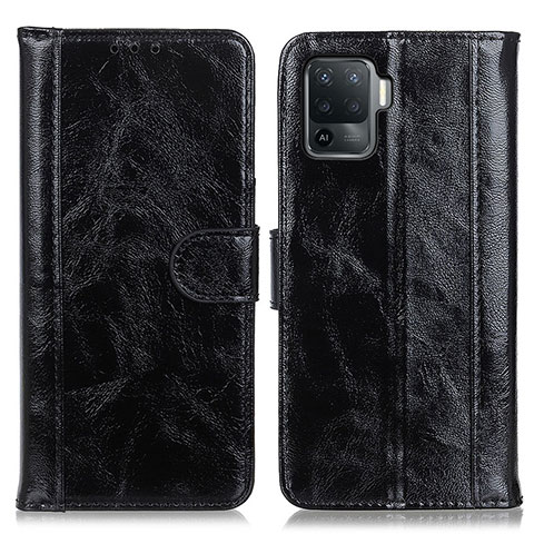 Funda de Cuero Cartera con Soporte Carcasa D07Y para Oppo F19 Pro Negro