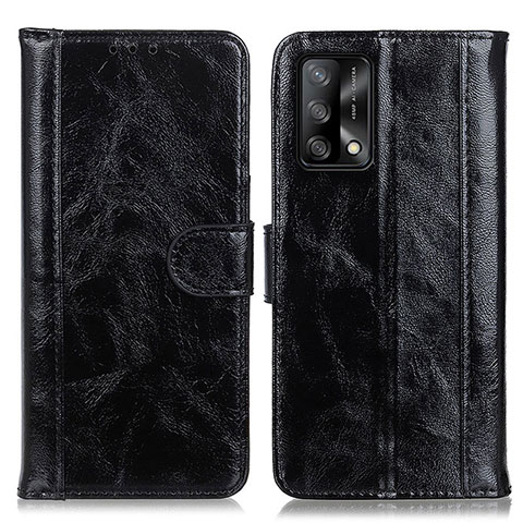 Funda de Cuero Cartera con Soporte Carcasa D07Y para Oppo F19s Negro