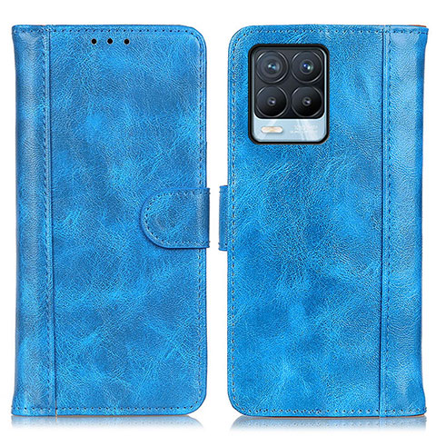 Funda de Cuero Cartera con Soporte Carcasa D07Y para Realme 8 4G Azul Cielo