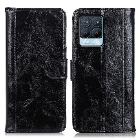 Funda de Cuero Cartera con Soporte Carcasa D07Y para Realme 8 4G Negro