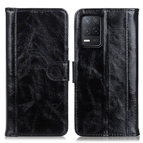 Funda de Cuero Cartera con Soporte Carcasa D07Y para Realme 9 5G India Negro