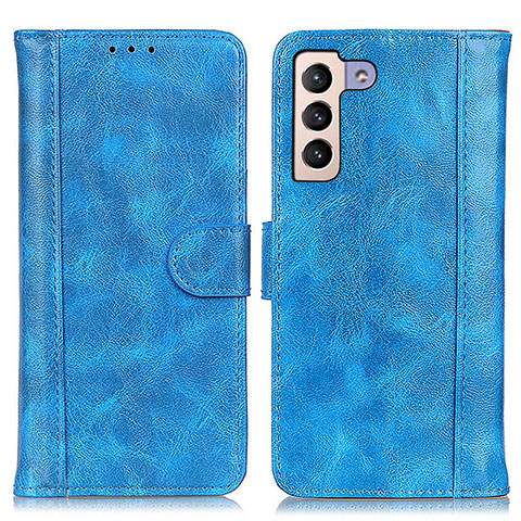 Funda de Cuero Cartera con Soporte Carcasa D07Y para Samsung Galaxy S21 Plus 5G Azul Cielo