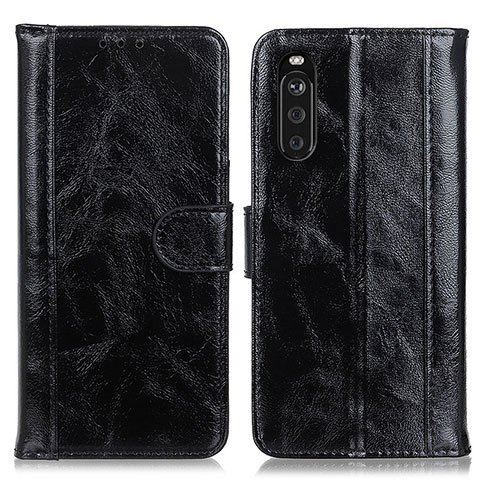 Funda de Cuero Cartera con Soporte Carcasa D07Y para Sony Xperia 10 III Lite Negro