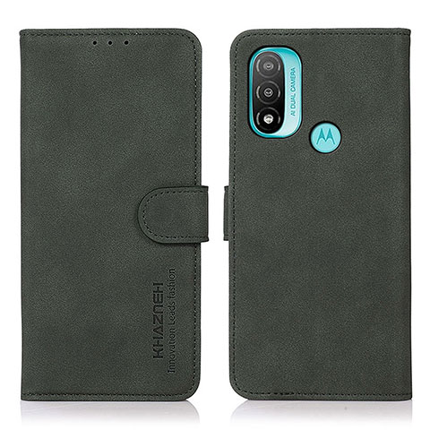 Funda de Cuero Cartera con Soporte Carcasa D08Y para Motorola Moto E20 Verde