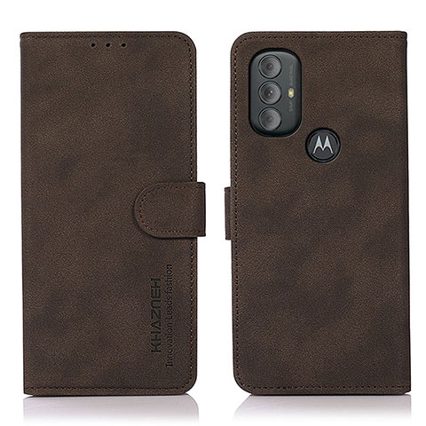 Funda de Cuero Cartera con Soporte Carcasa D08Y para Motorola Moto G Play (2023) Marron