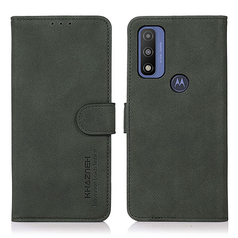 Funda de Cuero Cartera con Soporte Carcasa D08Y para Motorola Moto G Pure Verde