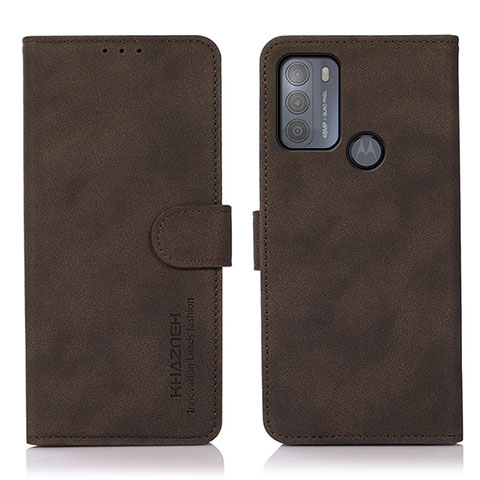 Funda de Cuero Cartera con Soporte Carcasa D08Y para Motorola Moto G50 Marron