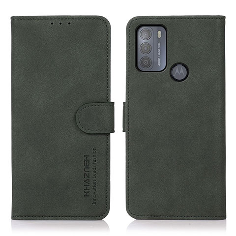 Funda de Cuero Cartera con Soporte Carcasa D08Y para Motorola Moto G50 Verde