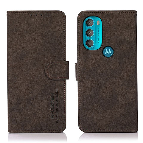 Funda de Cuero Cartera con Soporte Carcasa D08Y para Motorola Moto G71 5G Marron