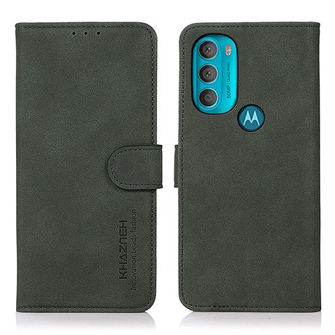 Funda de Cuero Cartera con Soporte Carcasa D08Y para Motorola Moto G71 5G Verde