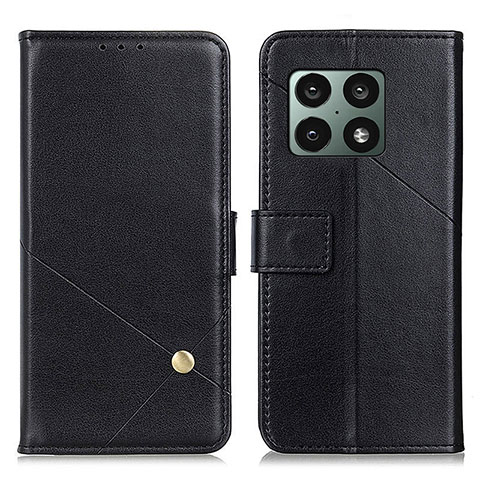 Funda de Cuero Cartera con Soporte Carcasa D08Y para OnePlus 10 Pro 5G Negro