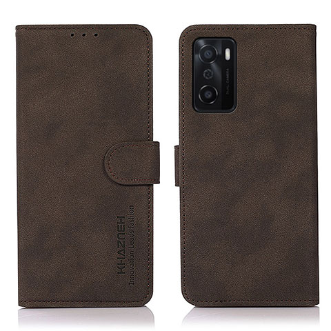 Funda de Cuero Cartera con Soporte Carcasa D08Y para Oppo A55S 5G Marron