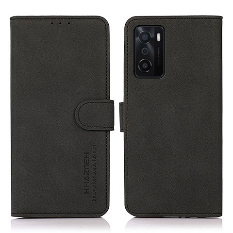 Funda de Cuero Cartera con Soporte Carcasa D08Y para Oppo A55S 5G Negro