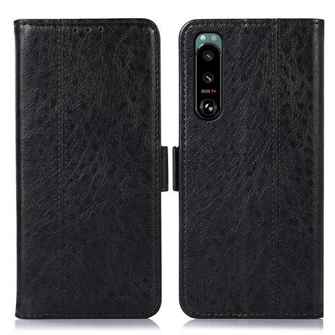 Funda de Cuero Cartera con Soporte Carcasa D08Y para Sony Xperia 5 III Negro