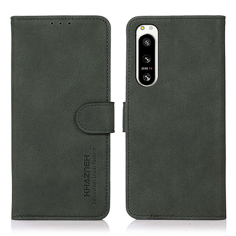 Funda de Cuero Cartera con Soporte Carcasa D08Y para Sony Xperia 5 IV Verde