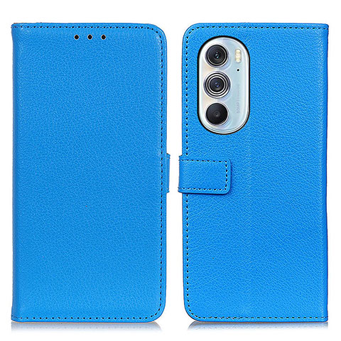 Funda de Cuero Cartera con Soporte Carcasa D09Y para Motorola Moto Edge 30 Pro 5G Azul Cielo