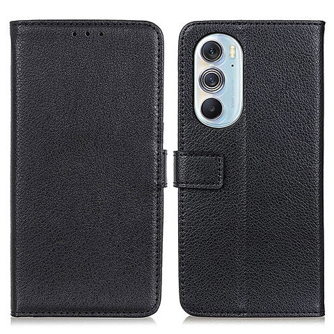 Funda de Cuero Cartera con Soporte Carcasa D09Y para Motorola Moto Edge 30 Pro 5G Negro