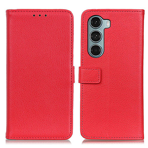 Funda de Cuero Cartera con Soporte Carcasa D09Y para Motorola Moto Edge S30 5G Rojo