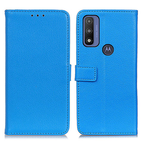 Funda de Cuero Cartera con Soporte Carcasa D09Y para Motorola Moto G Pure Azul Cielo